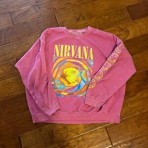 Urban Outfitters Nirvana Smile Oversized Crew